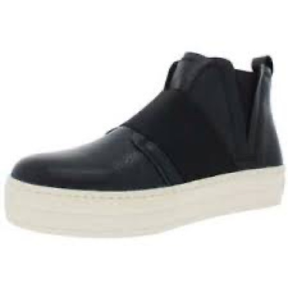 J/Slides NYC Holland Black Leather Platform Sneaker 9 - Picture 7 of 7